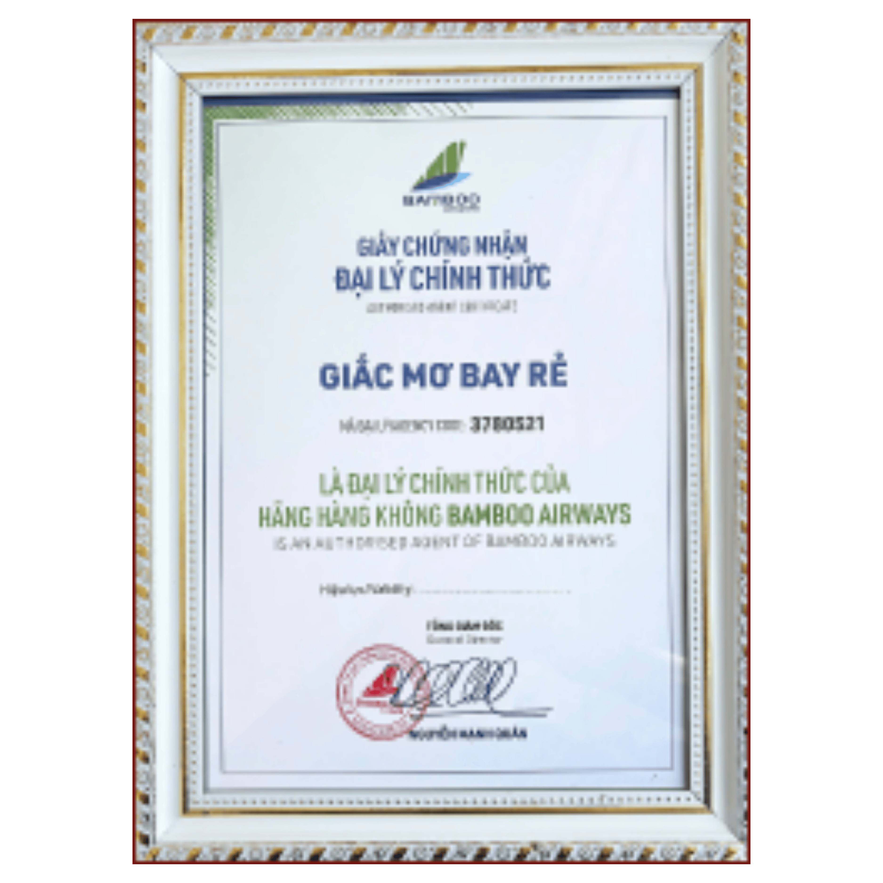 Chứng nhận Bamboo Airways