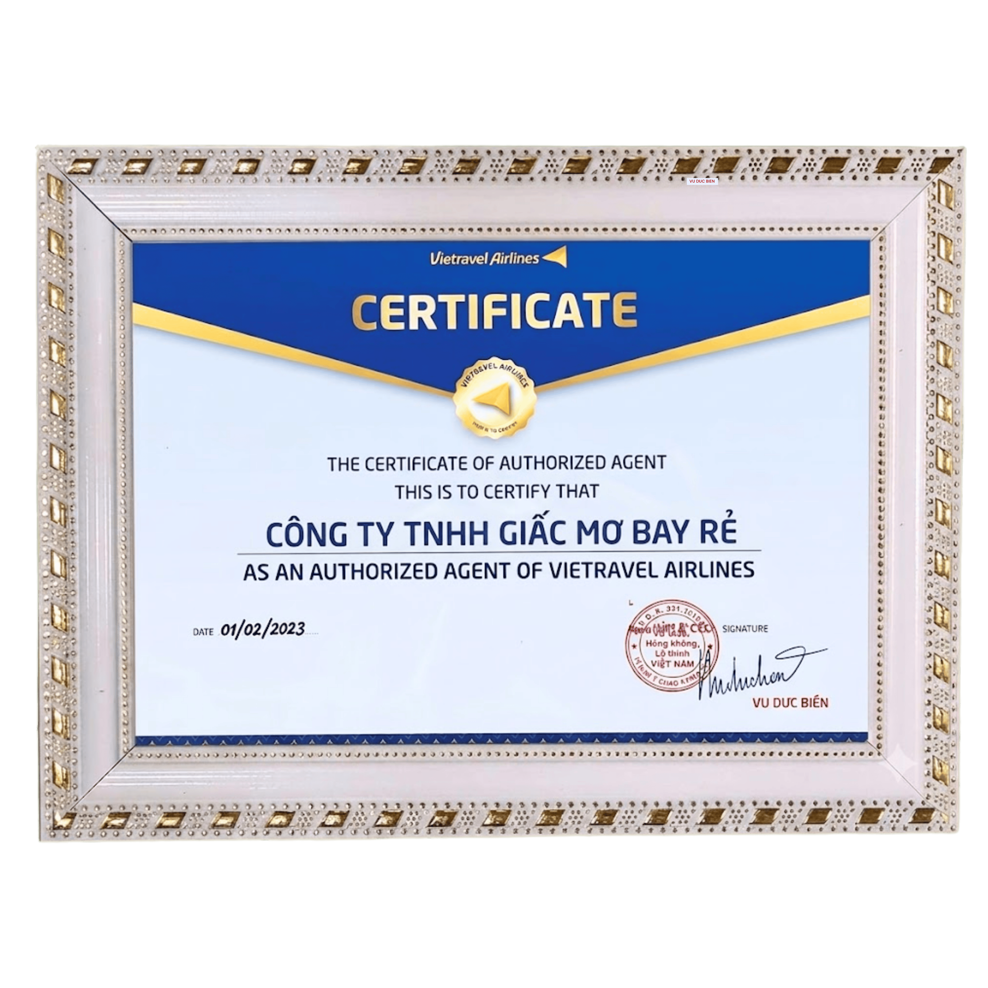 Chứng nhận Vietravel Airlines
